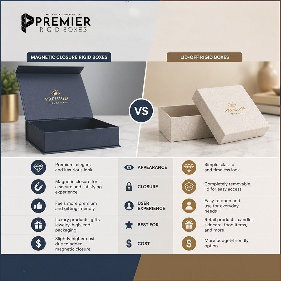 Magnetic vs Lid-Off Rigid Boxes