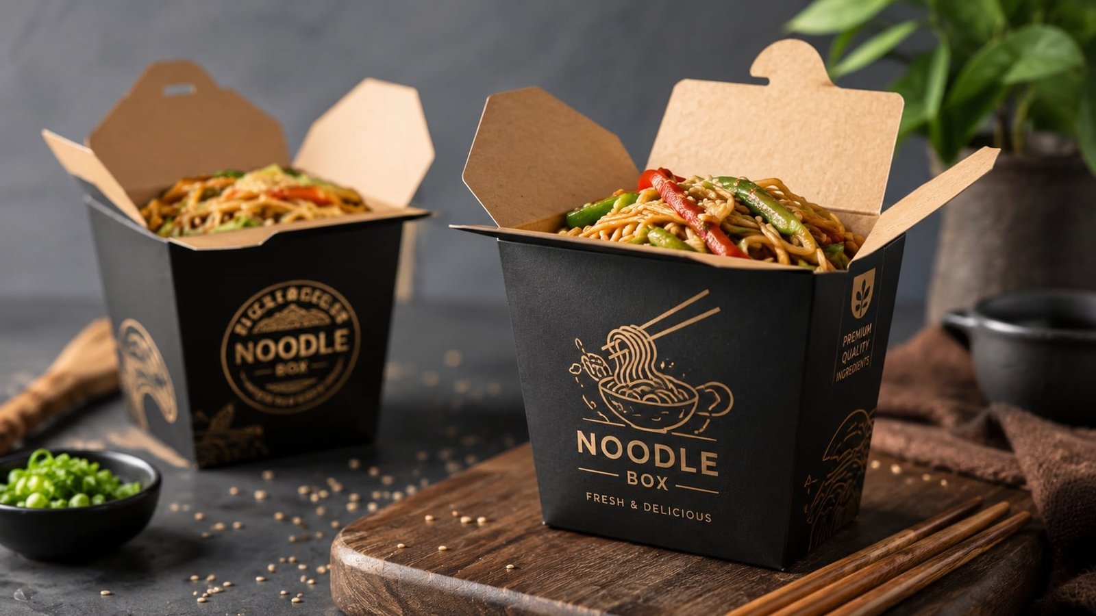 custom printed noodle boxes